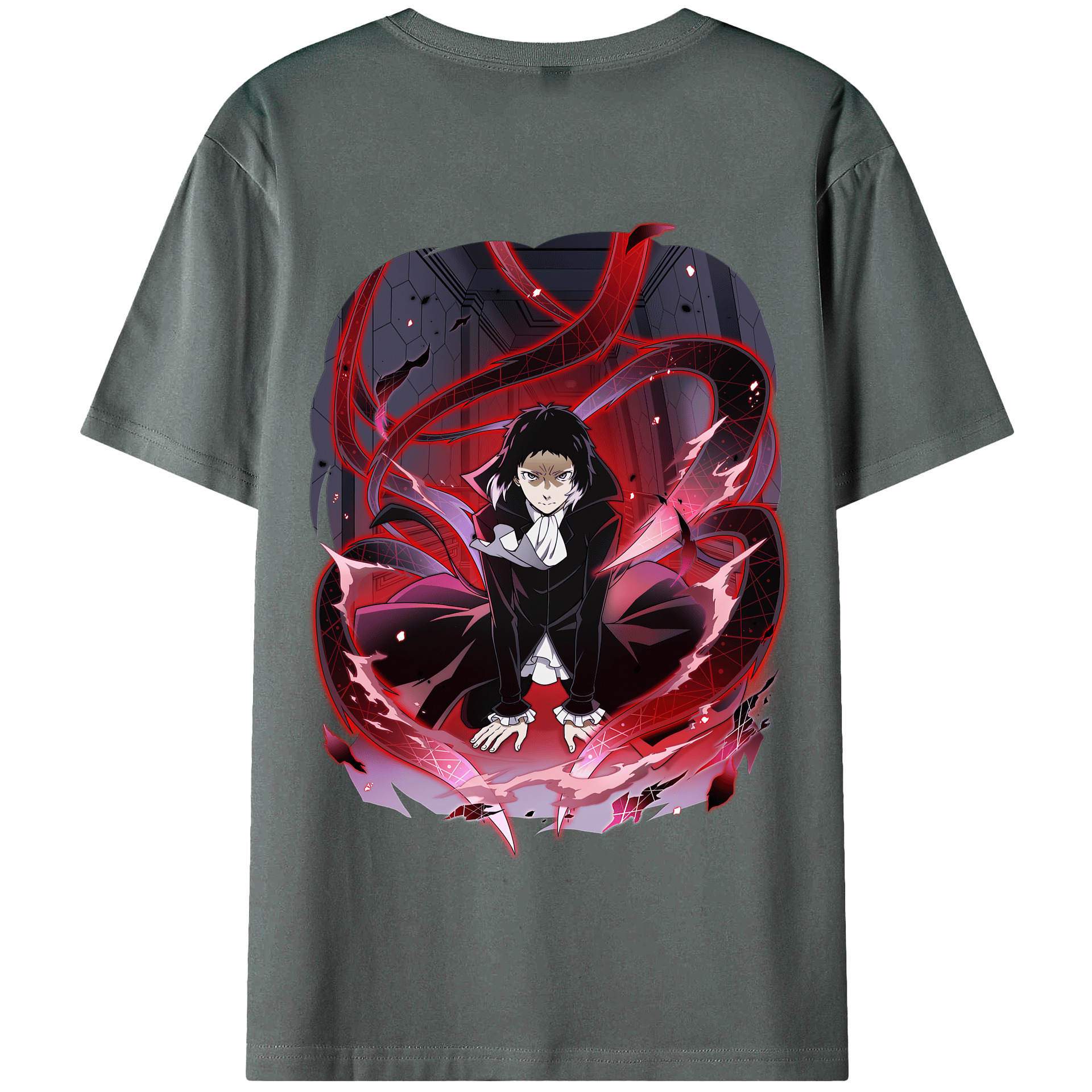 （画像用） 文豪ストレイドッグス Bungo Stray Dogs 綿100％半袖Tシャツ（背面プリント）